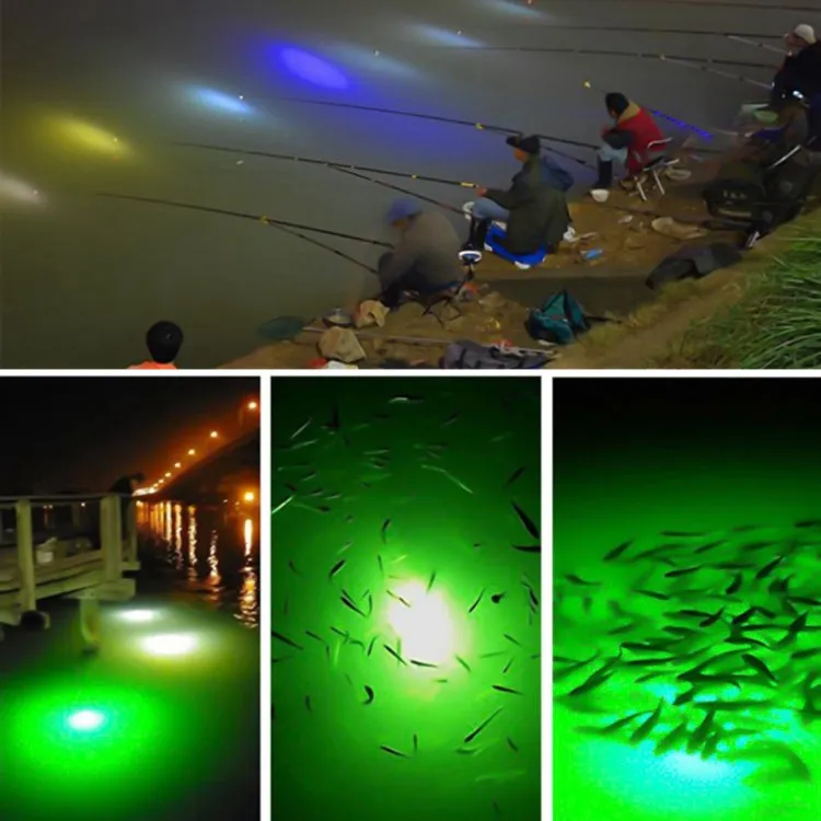 LED Fishing Light Underwater Luminous Lure Lamp, AC/DC 12-24V (Warm White)