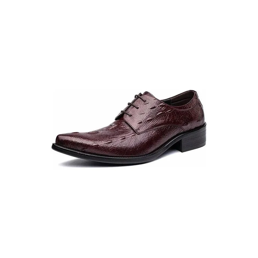 LuxeCroco Executive Lace Up Oxford Dress Shoes