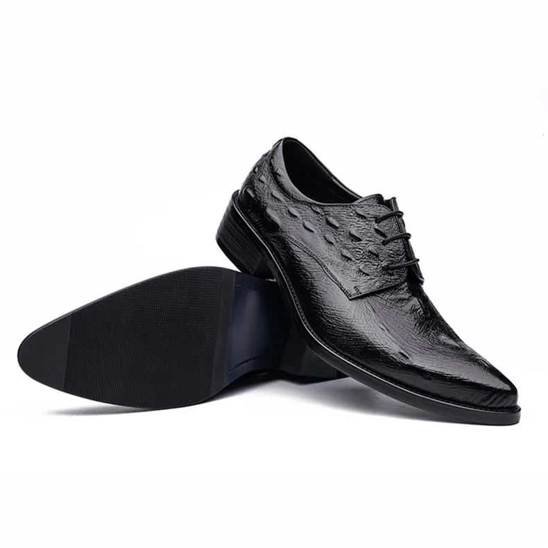 LuxeCroco Executive Lace Up Oxford Dress Shoes