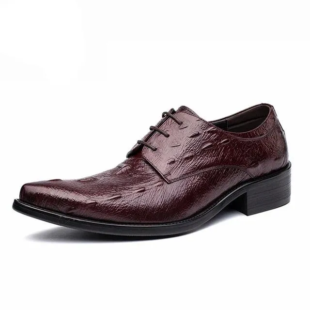 LuxeCroco Executive Lace Up Oxford Dress Shoes