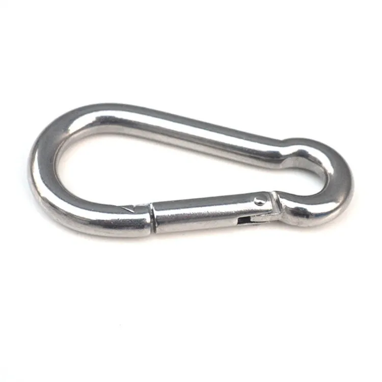 M4 Stainless Steel Carabiner Spring Hook Multi-tool Mountaineering Buckle Lock Camping Hook Rope, Inner Diameter: 3.93mm