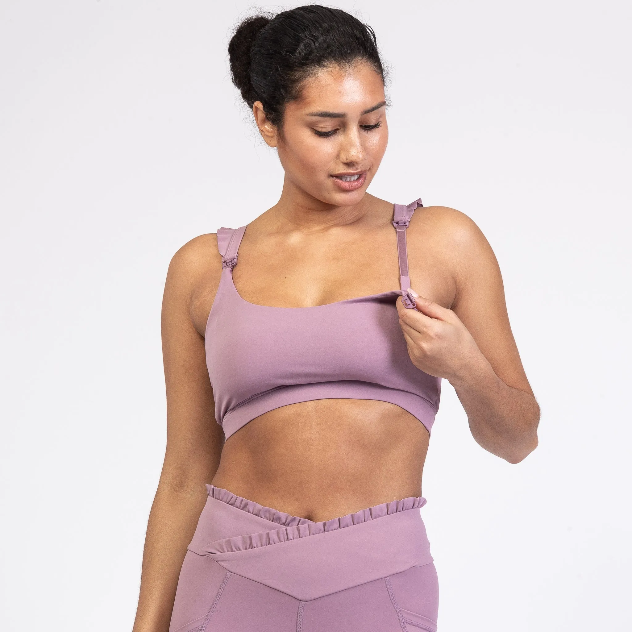 Madison - Medium Support Nursing Sport Bra (Lavender Smoke)