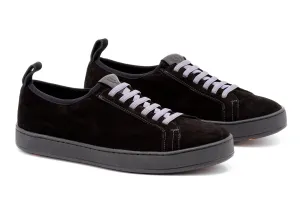 MD Signature Sheep Skin Suede Sneakers - Black