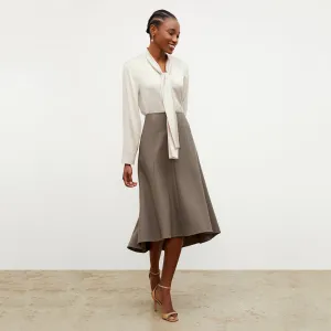 Melrose Skirt - Sharkskin :: Mink