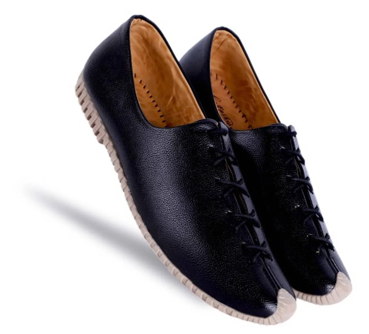 Men's Black Synthetic Leather Solid Casual Shoes