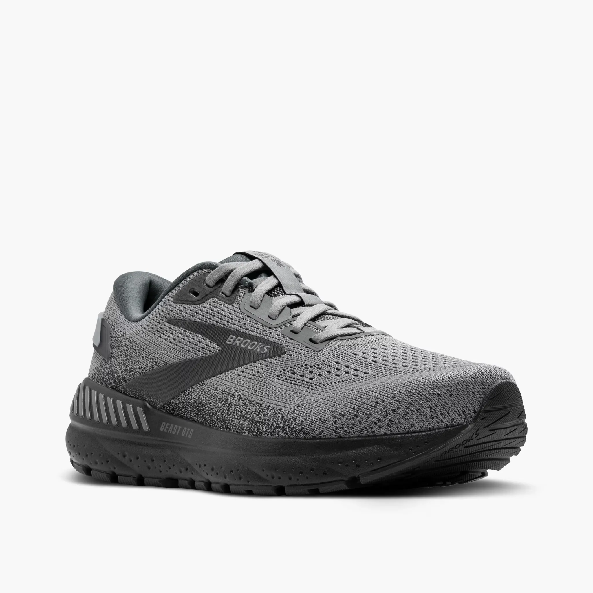 Men's Brooks Beast GTS 24 Running Shoe in Primer Grey/Ebony