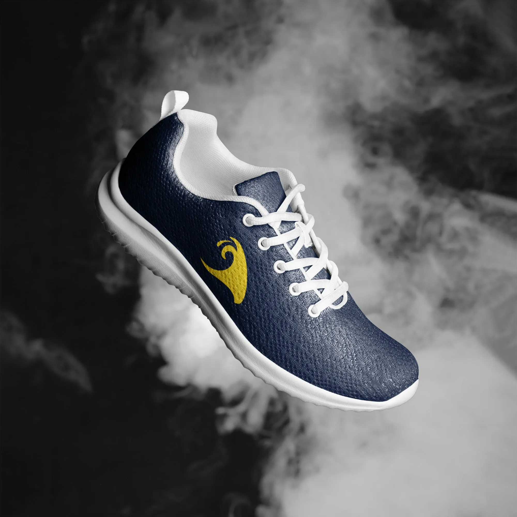 Men’s Navy Blue Athleisure Shoes with Extremely Stoked Yellow Epic Wave Logo