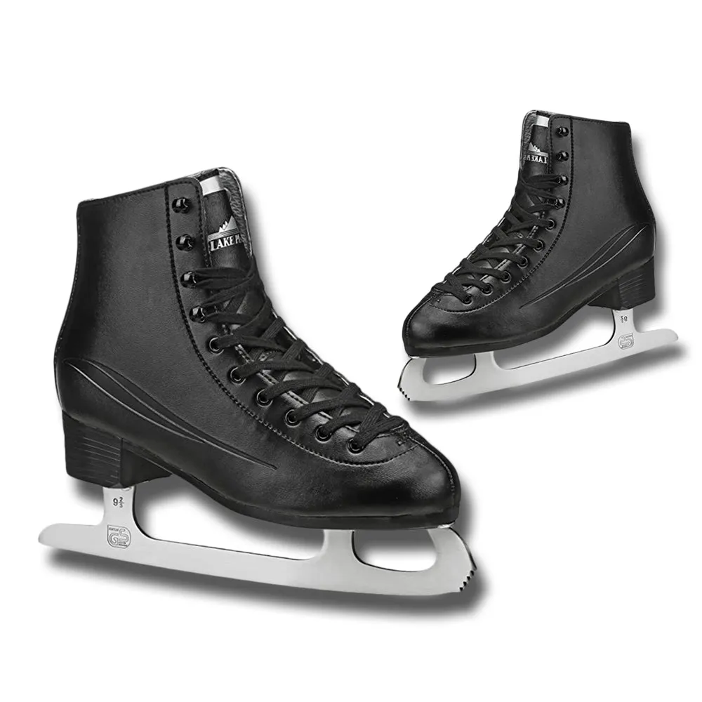 Men's Stainless steel blade ice skate,Black