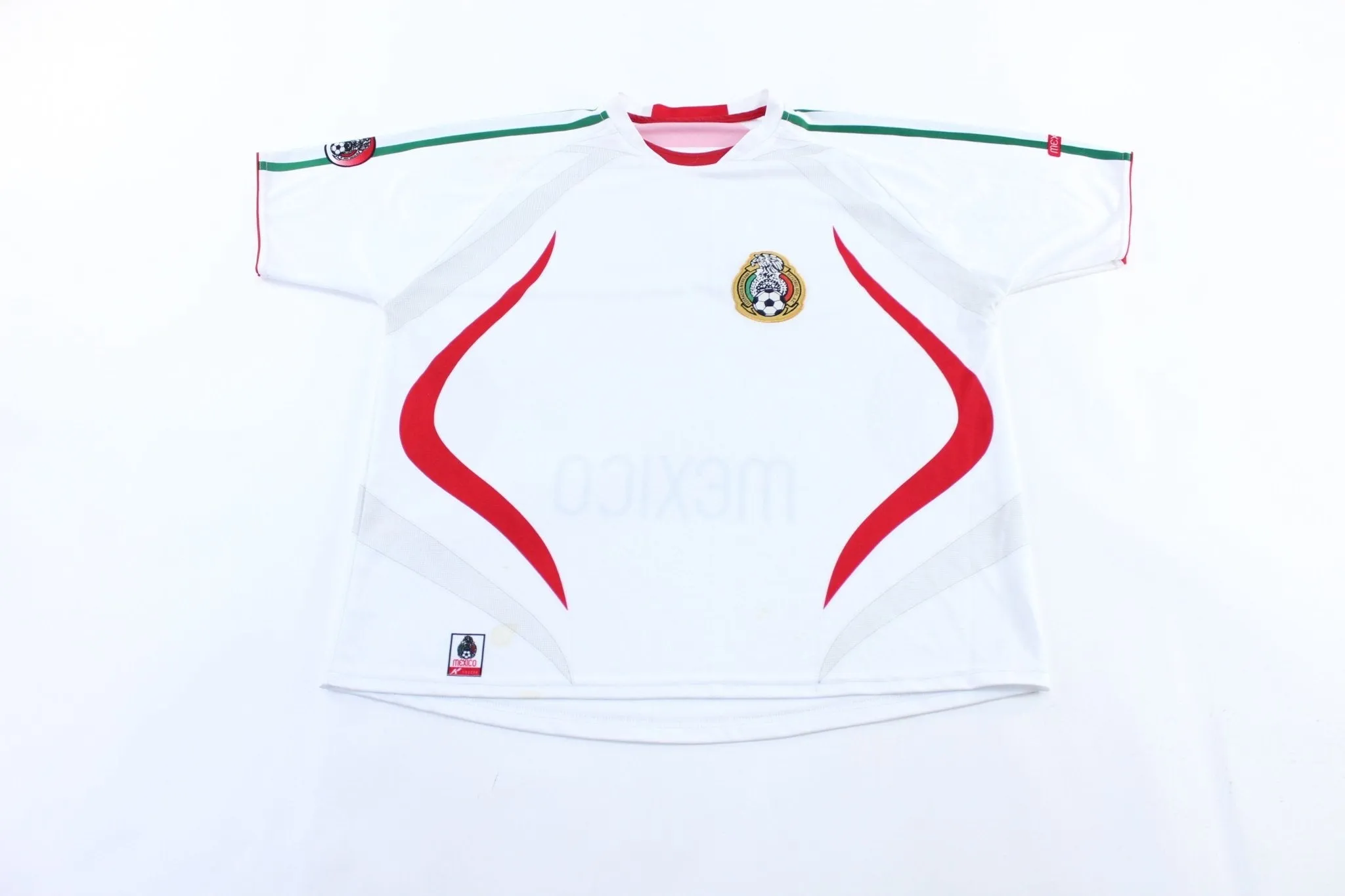 Mexico Embroidered Patch Red. Green, & White Soccer Jersey