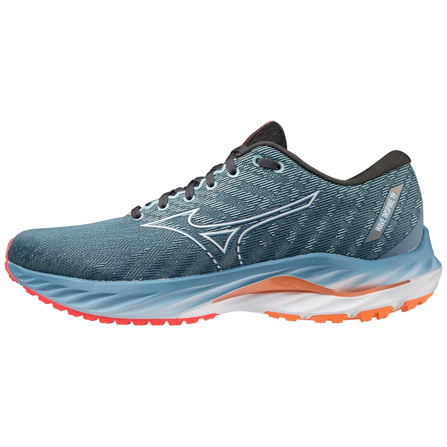 Mizuno Wave Inspire 19 (Men's) - Prov Blue/White/Light Orange