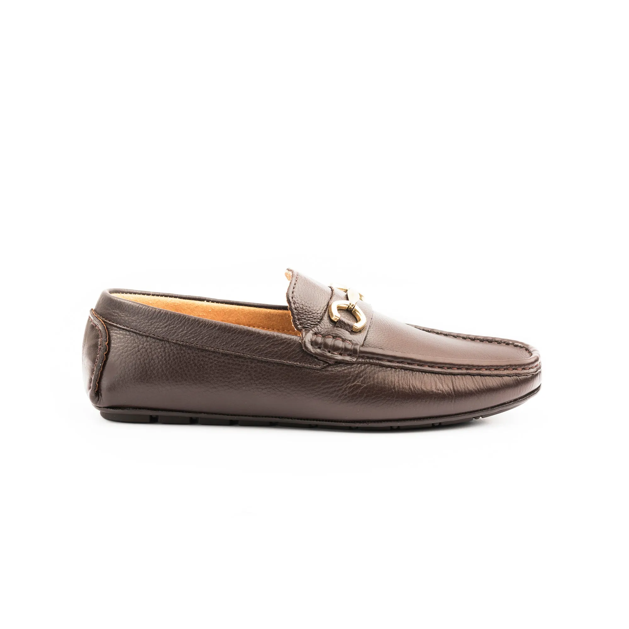 Modern Buckled Moccasins-Brown