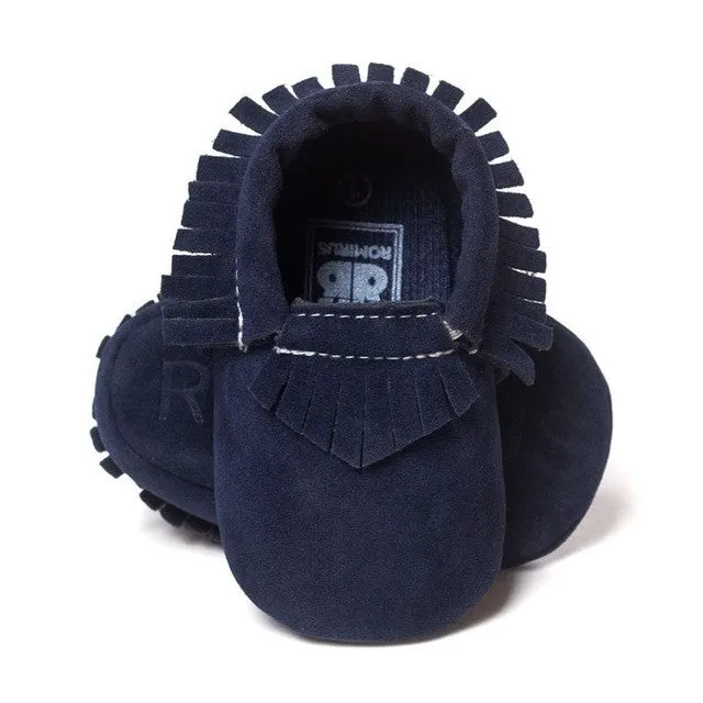 Newborn Boy Girl Suede Tassel Shoes Toddler Soft Sole Crib Slip-On Pre-walker Infant Coral Velvet Moccasins High Quality