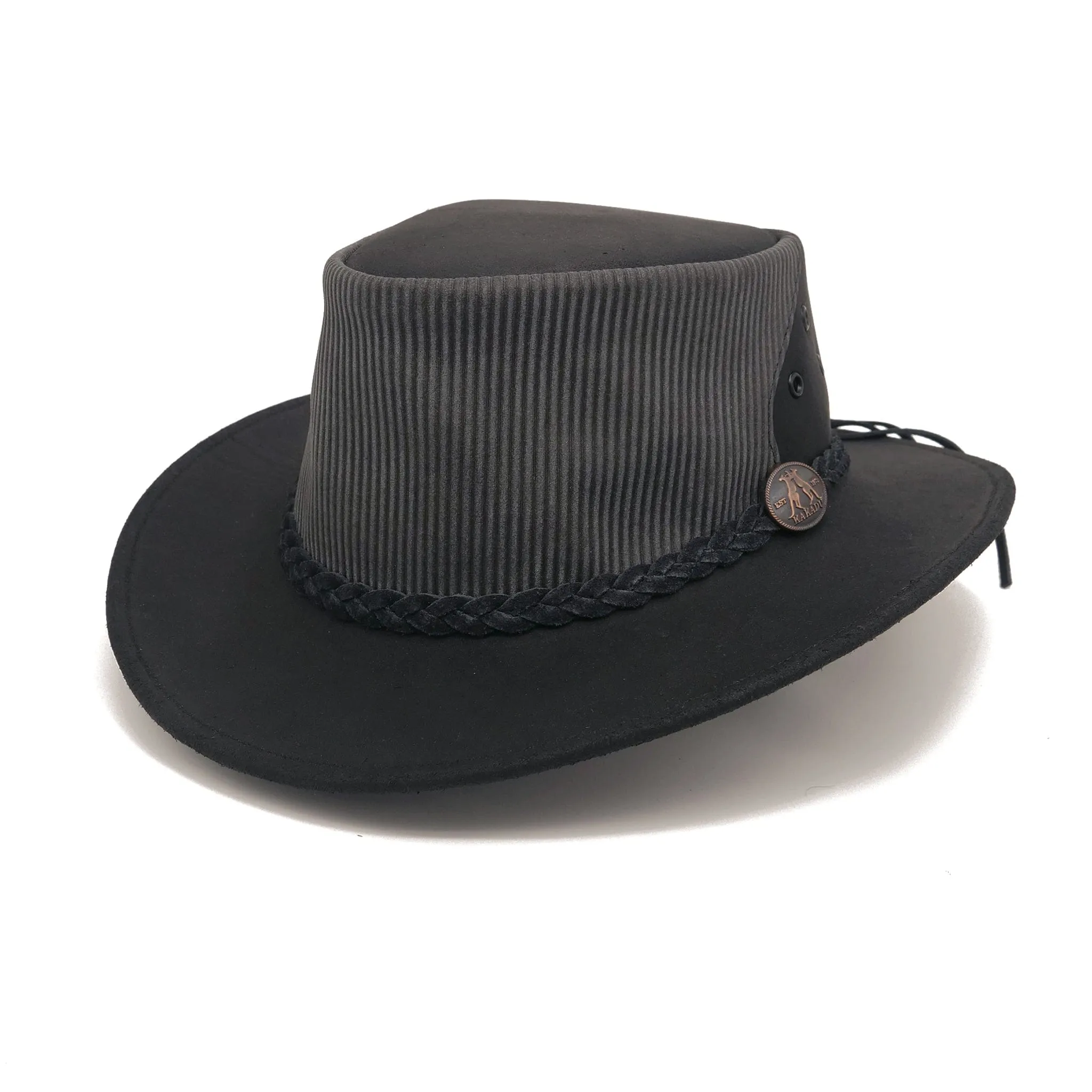 Newtowner Leather Hat in Black