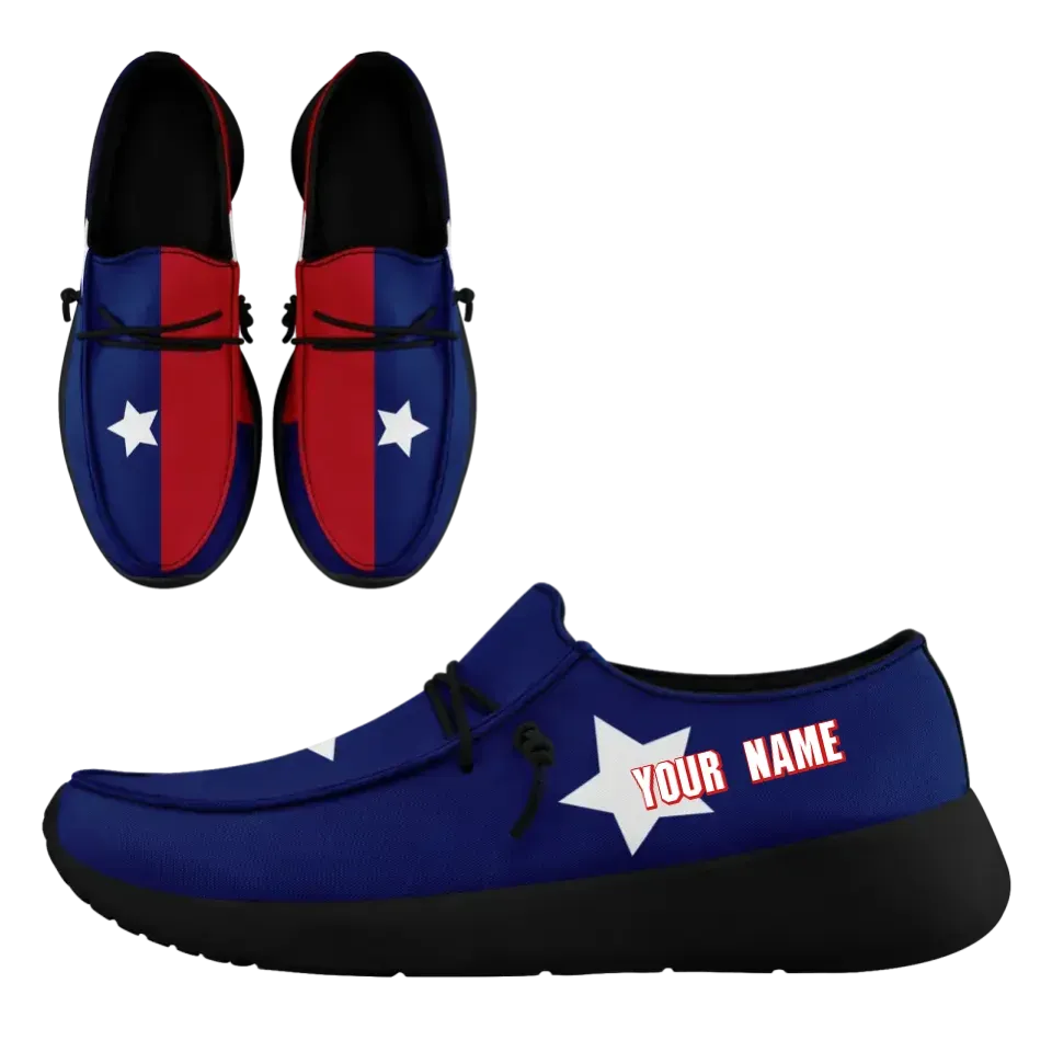 Personalized  America Flag Sneakers, Custom Patriotic Loafer Shoes,  Canvas Slip On Shoes,
FN018-24020303-5b