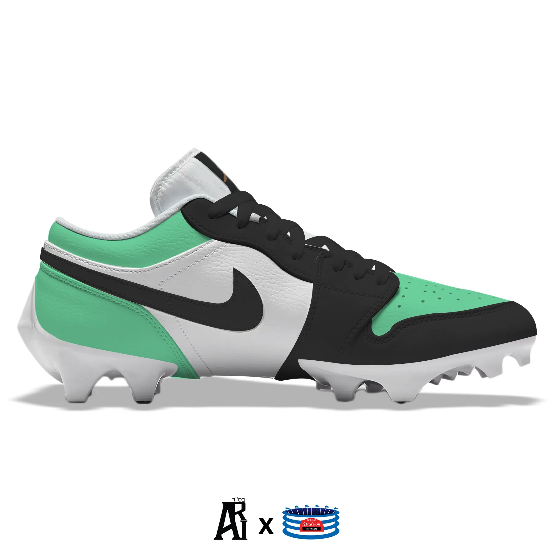 "Mint Toe” Jordan 1 Vapor Edge Low Cleats