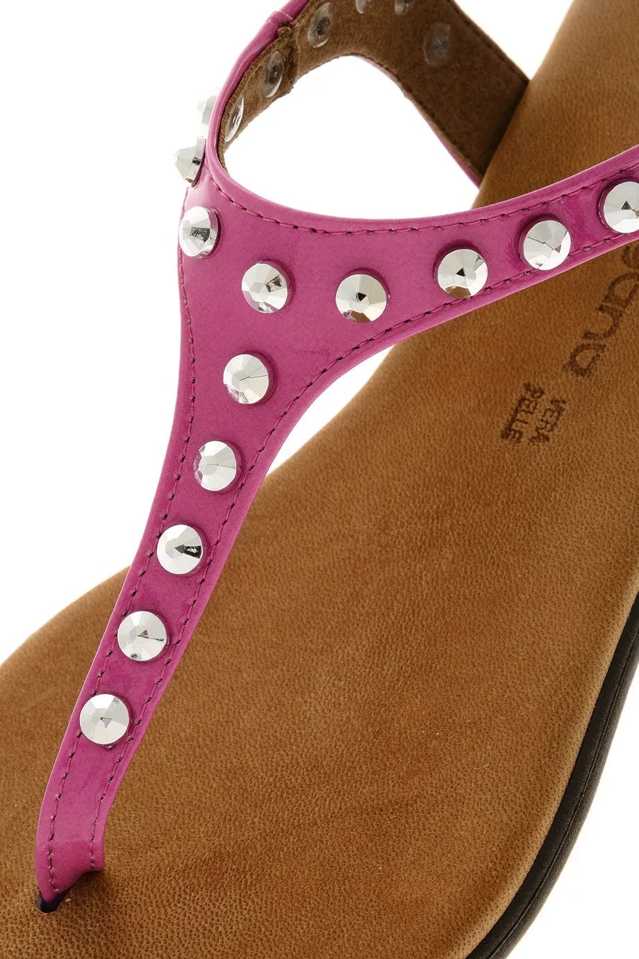 REBEKAH Fuchsia Studded Sandals