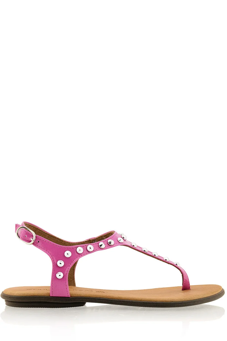 REBEKAH Fuchsia Studded Sandals