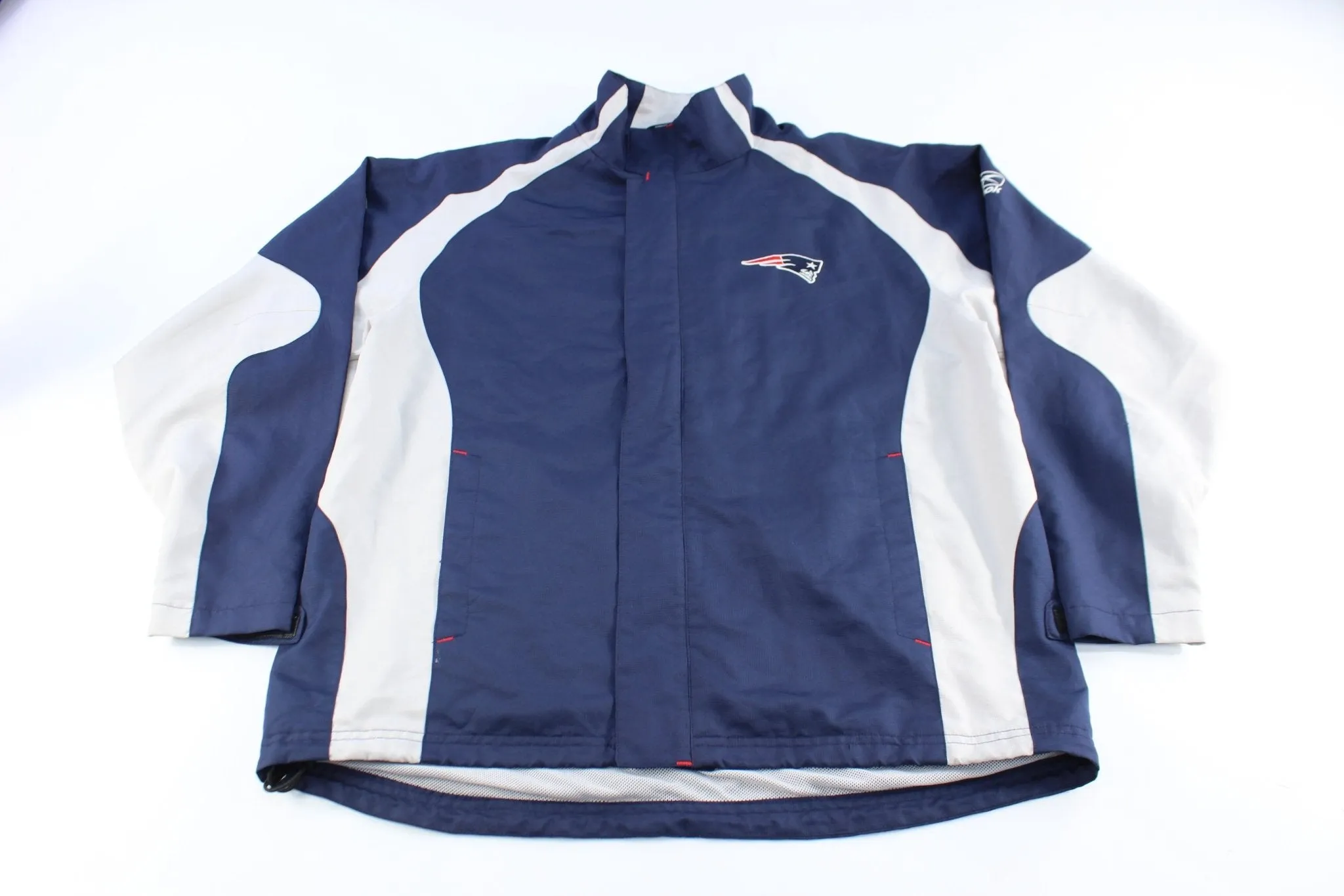 Reebok Embroidered Logo New England Patriots Zip Up Jacket