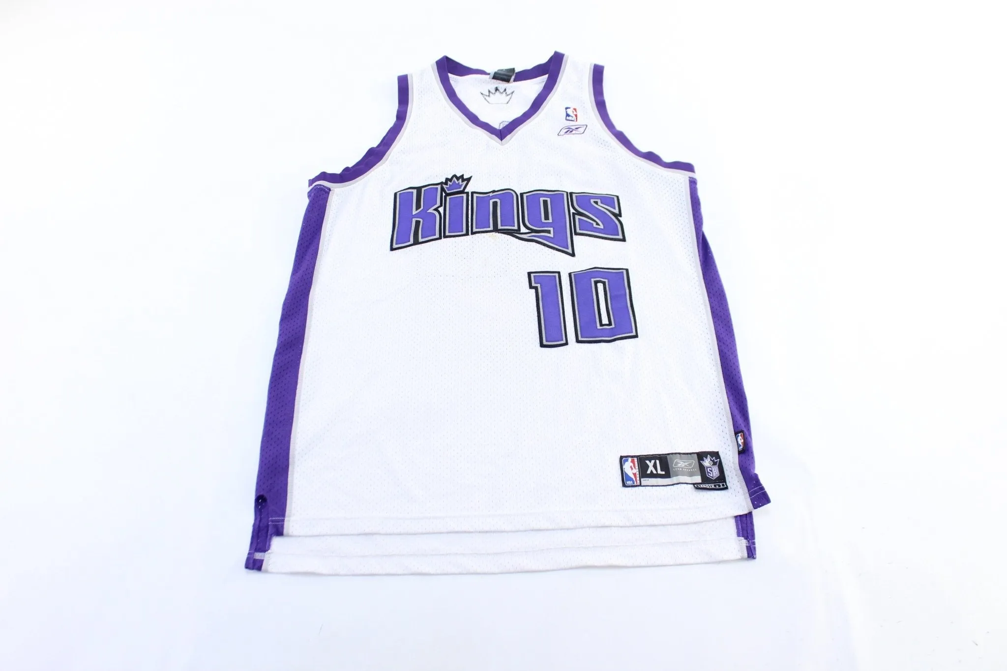 Reebok Embroidered Logo Sacramento Kings Mike Bibby Basketball Jersey