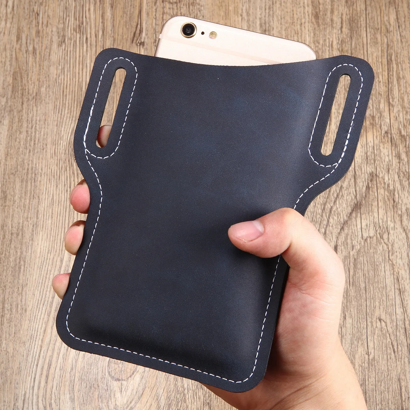 Retro Leather Waist Phone Holder