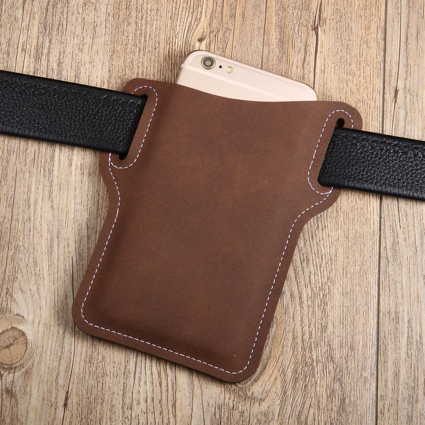 Retro Leather Waist Phone Holder