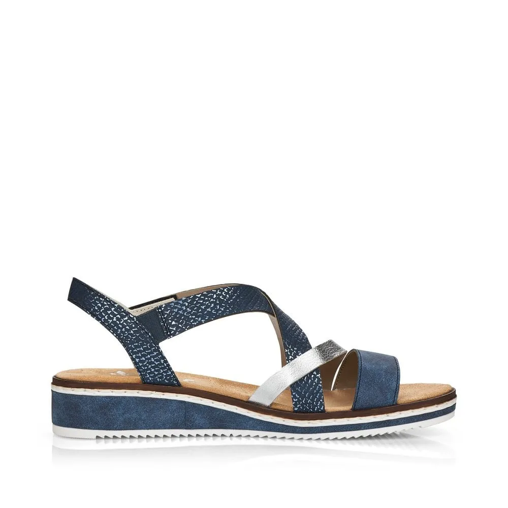 Rieker Sandals V3663 Ladies Shoes Blue