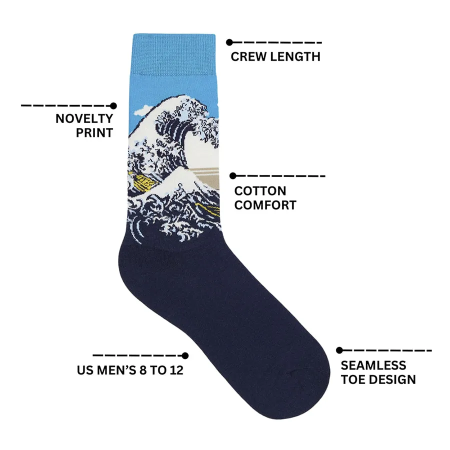 Rocketship Printed Crew Length Socks