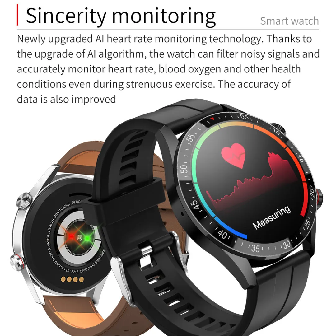 RollsTimi RTH5 Fashion Men's Smart Watch Business Sports Fitness Tracker Heart Rate Blood Pressure Smartwatch for Women Bluetooth Calls