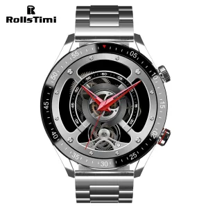 RollsTimi RTH5 Fashion Men's Smart Watch Business Sports Fitness Tracker Heart Rate Blood Pressure Smartwatch for Women Bluetooth Calls