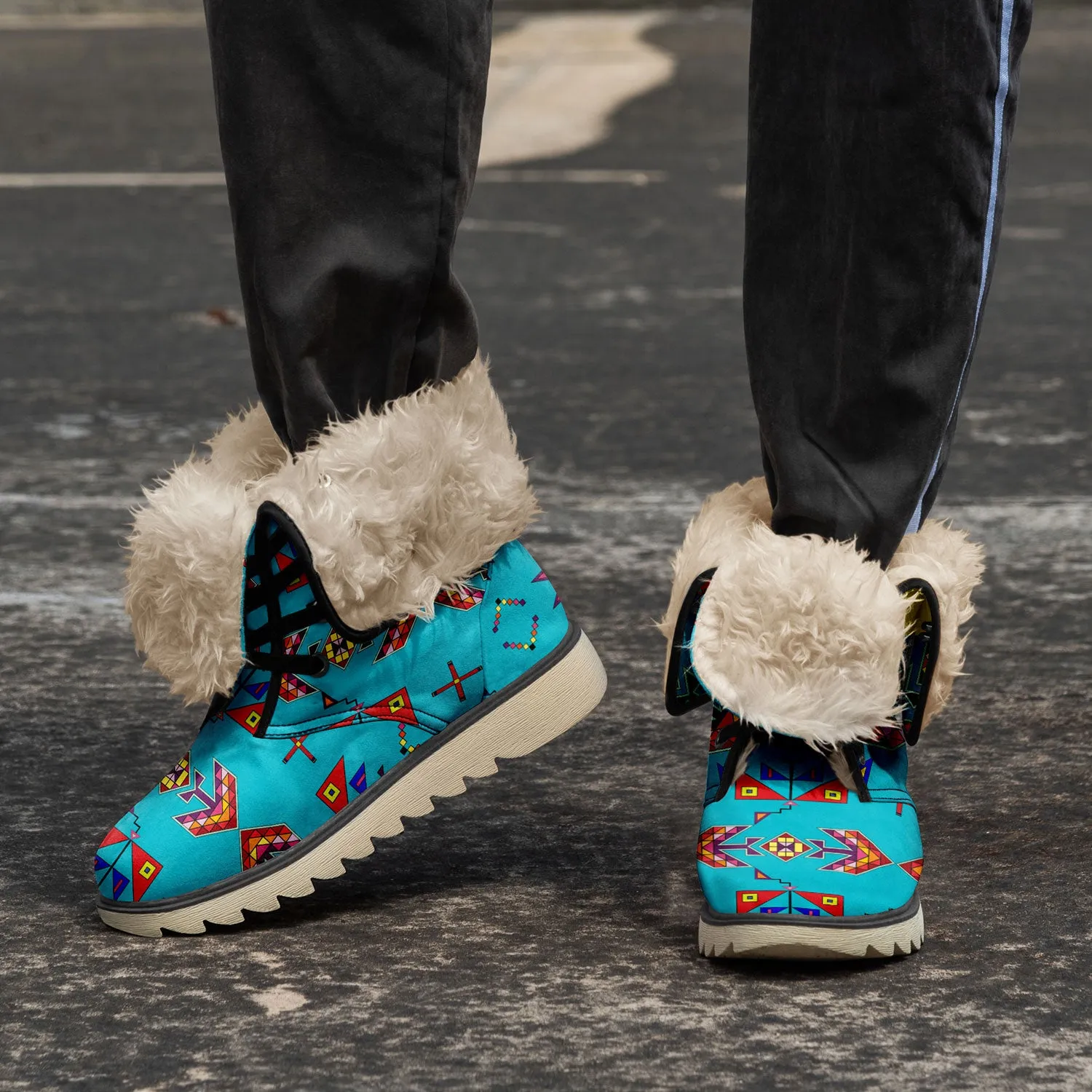 Scattered Generations Turquoise Polar Winter Boots