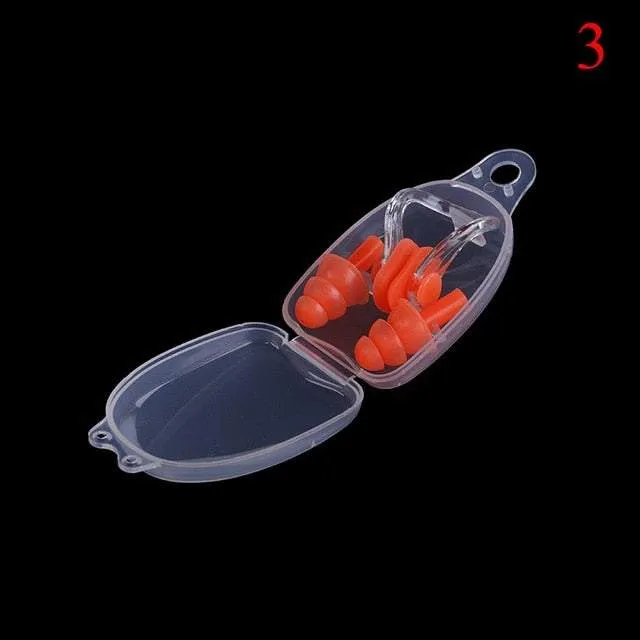 Silicone Earplugs Nose Clip Set For Watersports