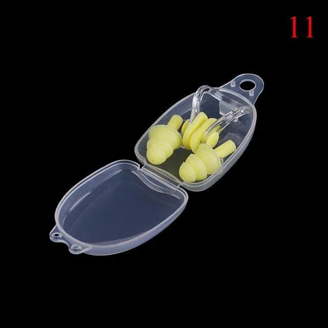 Silicone Earplugs Nose Clip Set For Watersports