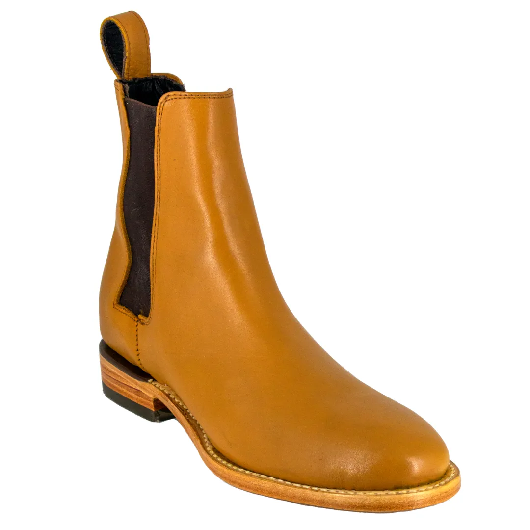 Silverton Alexander All Leather Wide Square Toe Short Boots (Honey)