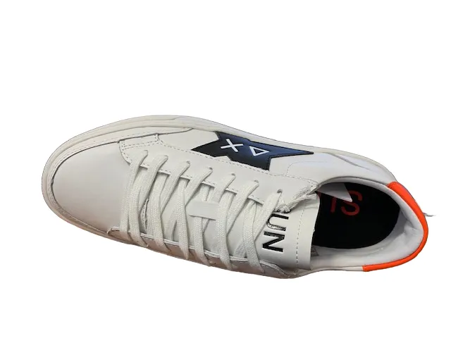 Sun68 Sneakers da uomo Skate Z42125 0164 bianco-arancio fluo