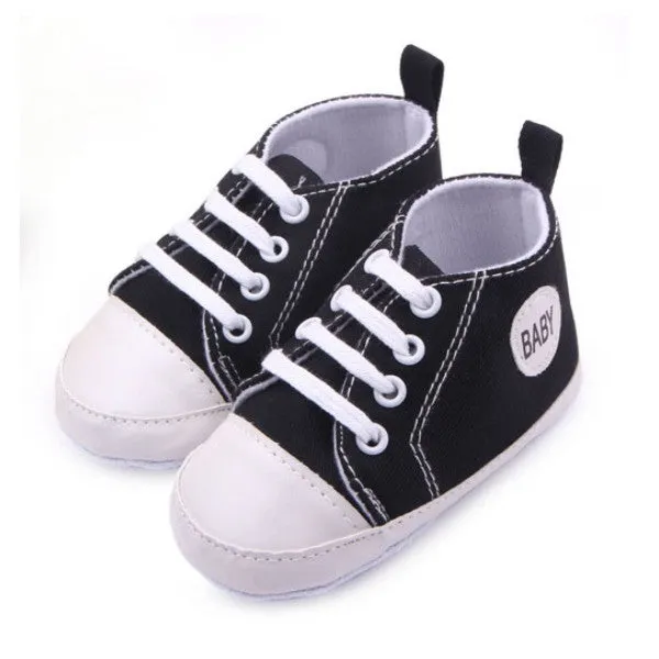 Toddler Baby Boy Girl Lace Up Sneakers Soft Sole Crib Shoes Newborn to 12Months