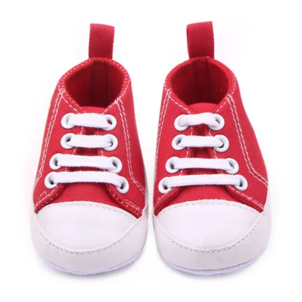 Toddler Baby Boy Girl Lace Up Sneakers Soft Sole Crib Shoes Newborn to 12Months