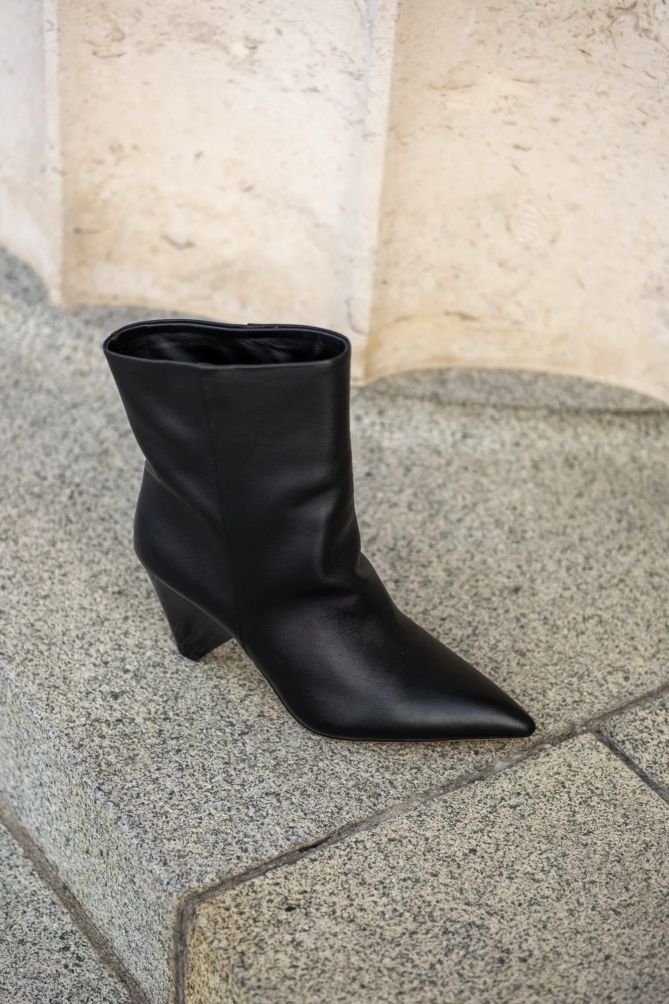 Tony Wedge Heel Boot Black