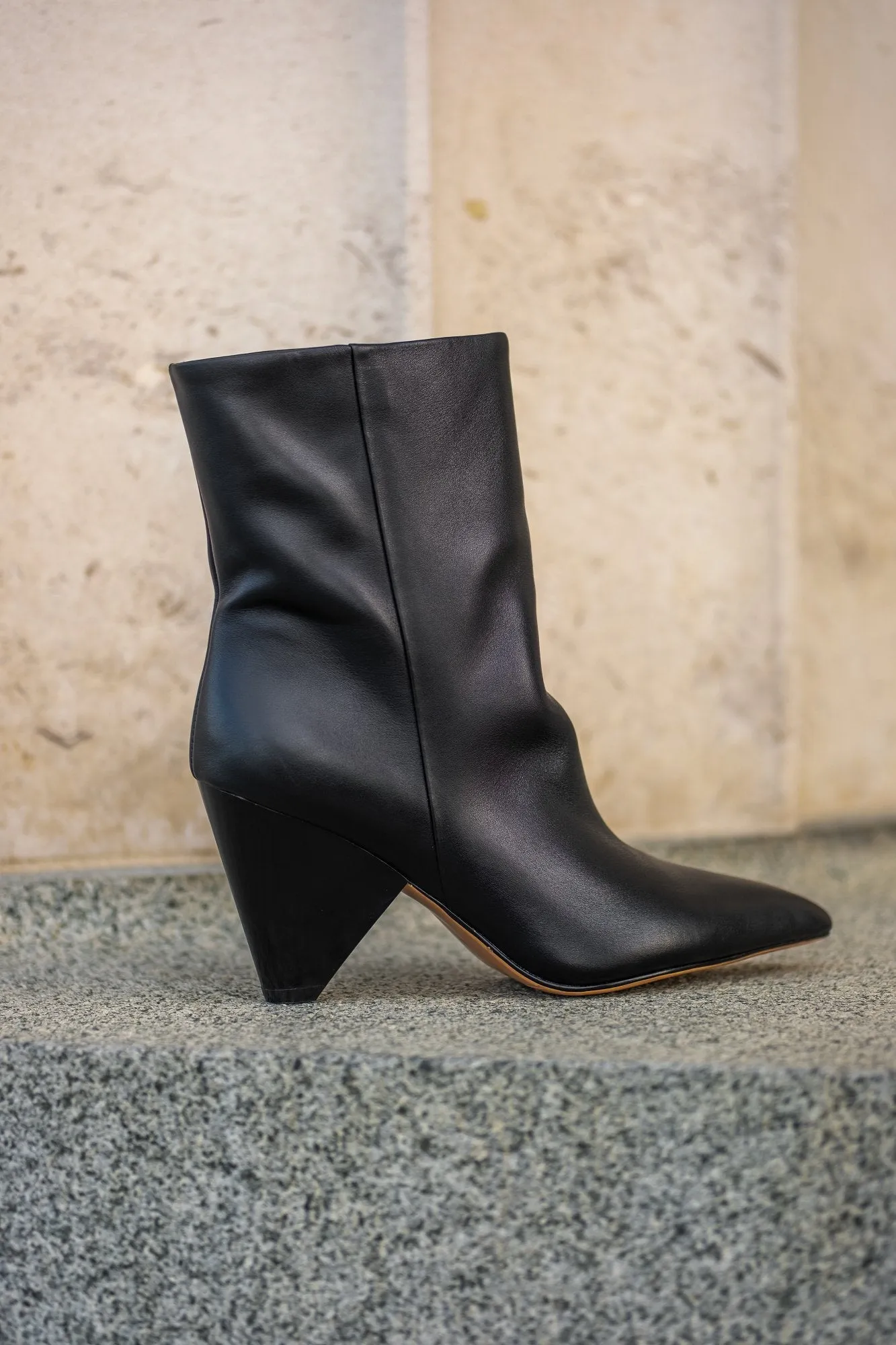 Tony Wedge Heel Boot Black