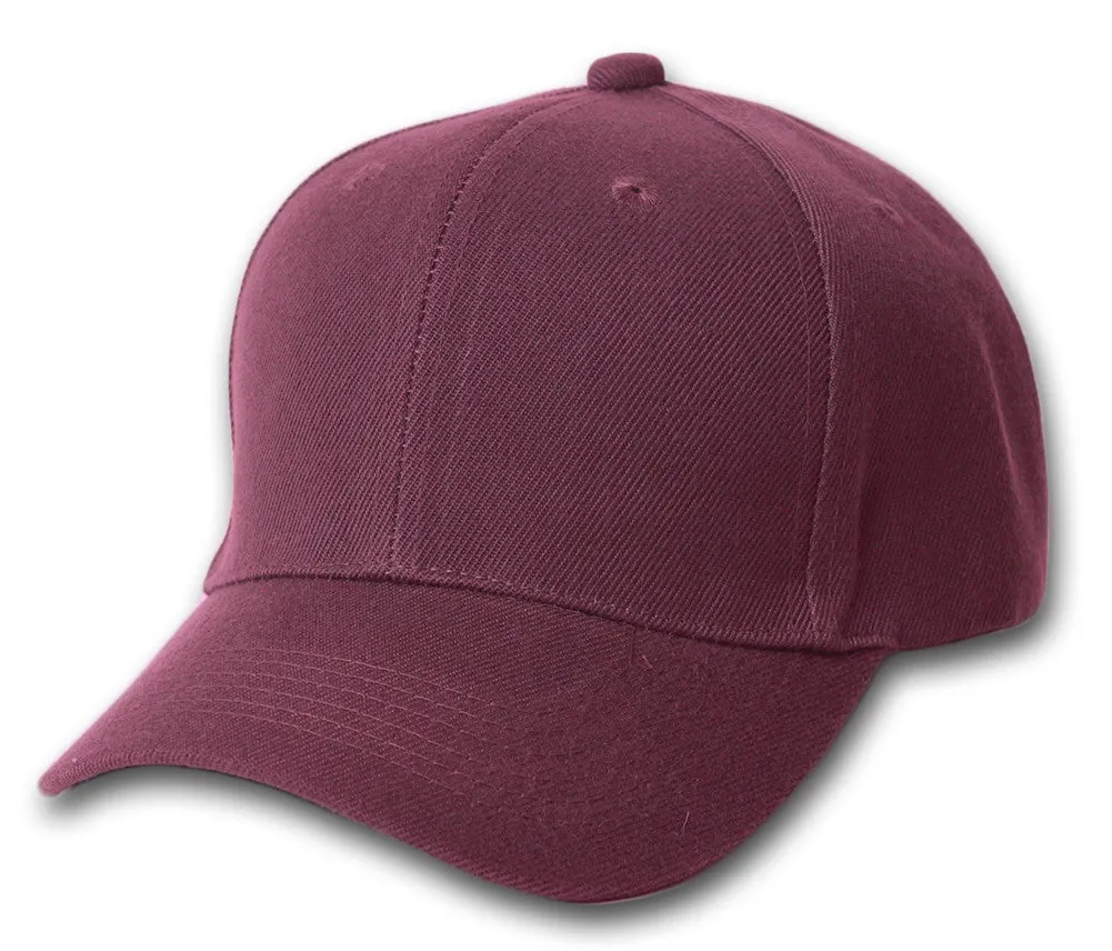 TopHeadwear Blank Baseball Hat Adjustable Hook and Loop Closure