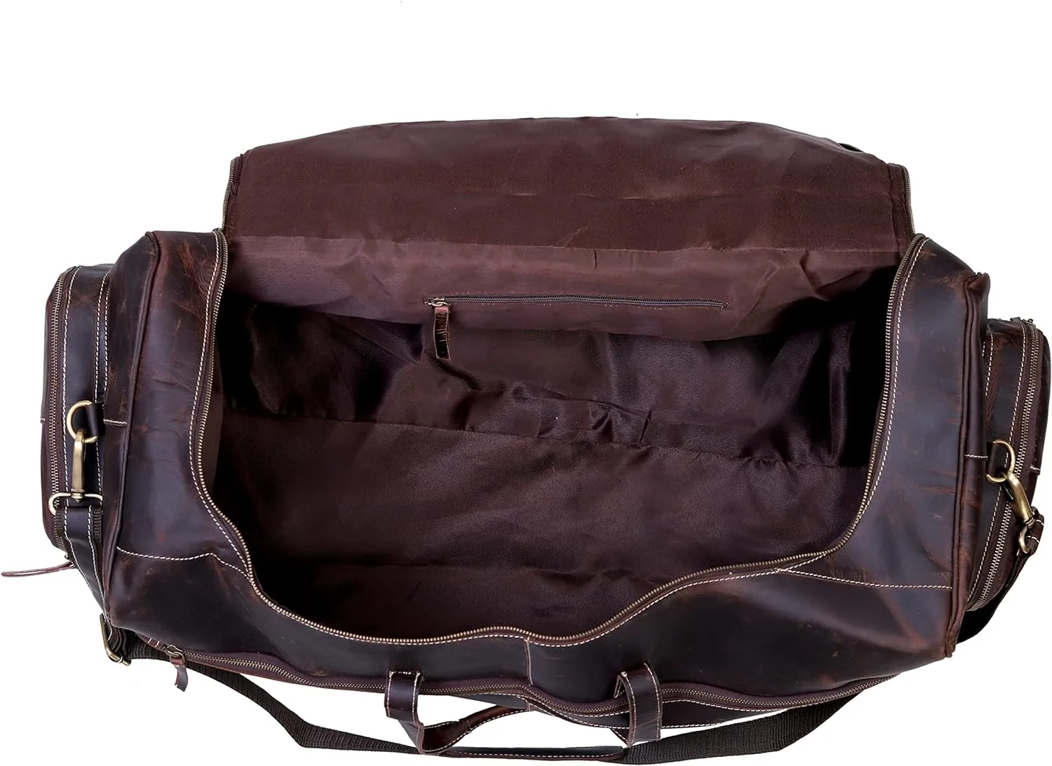 Ultimate 28-Inch Vintage Leather Men's Travel Duffel: The Ideal Overnight Gym, Sports, and Weekend Companion