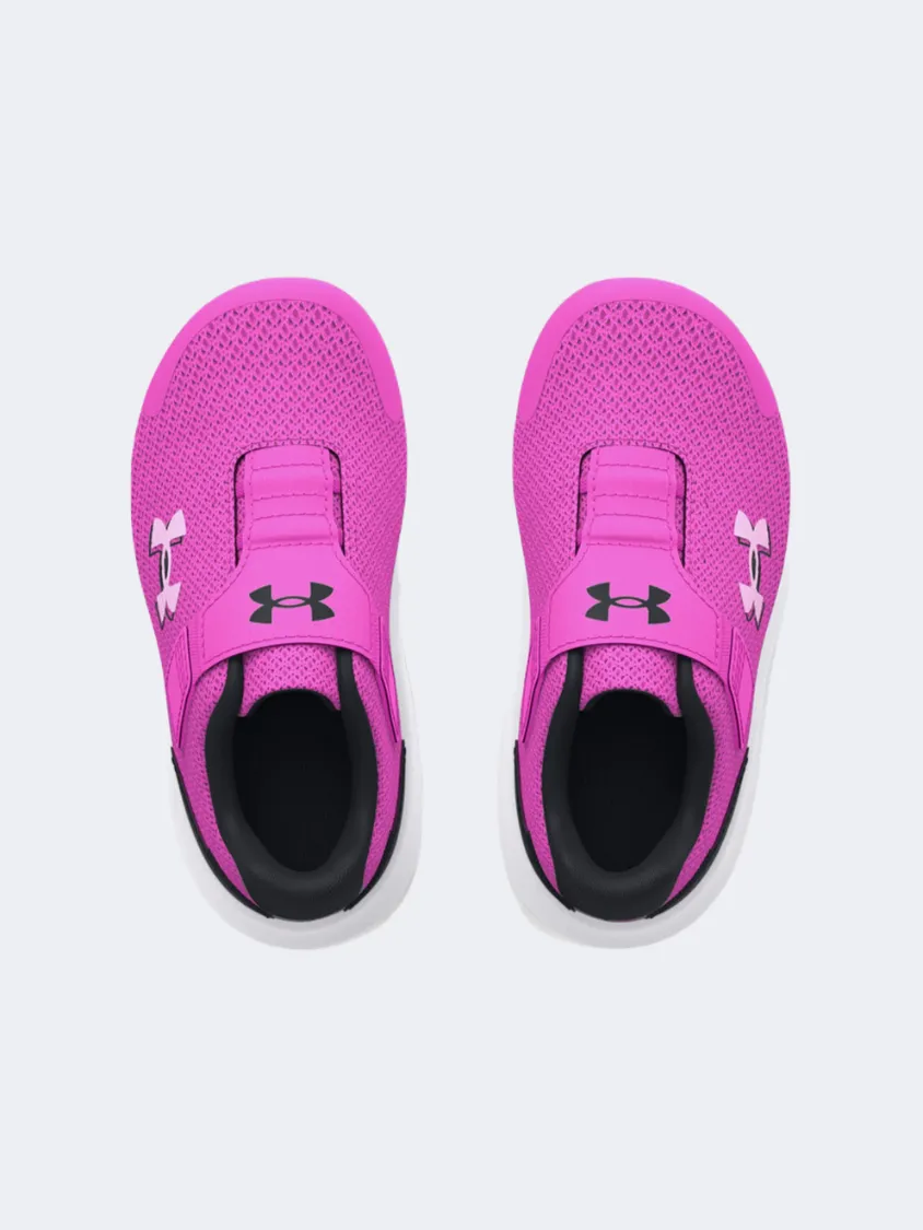 Under Armour Ginf Surge 4 Ac Infant-Girls Running Shoes Magenta/Black