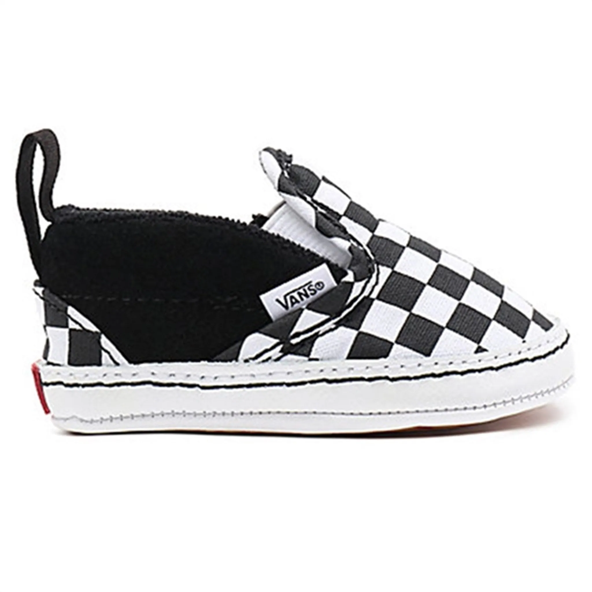 VANS IN Slip-On V Crib Sneakers Checker Black/True White