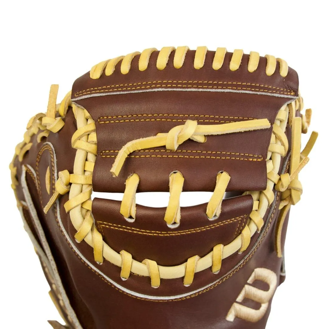 Wilson A2000 CM33 "Ole' Hickory" 33" Baseball Catcher's Mitt: Dark Brown and Blonde