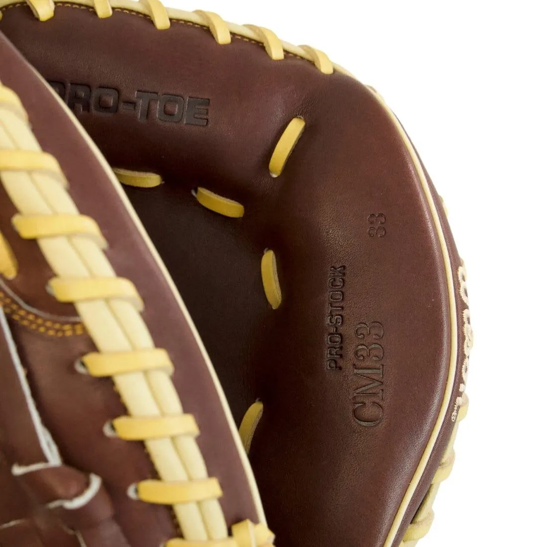 Wilson A2000 CM33 "Ole' Hickory" 33" Baseball Catcher's Mitt: Dark Brown and Blonde