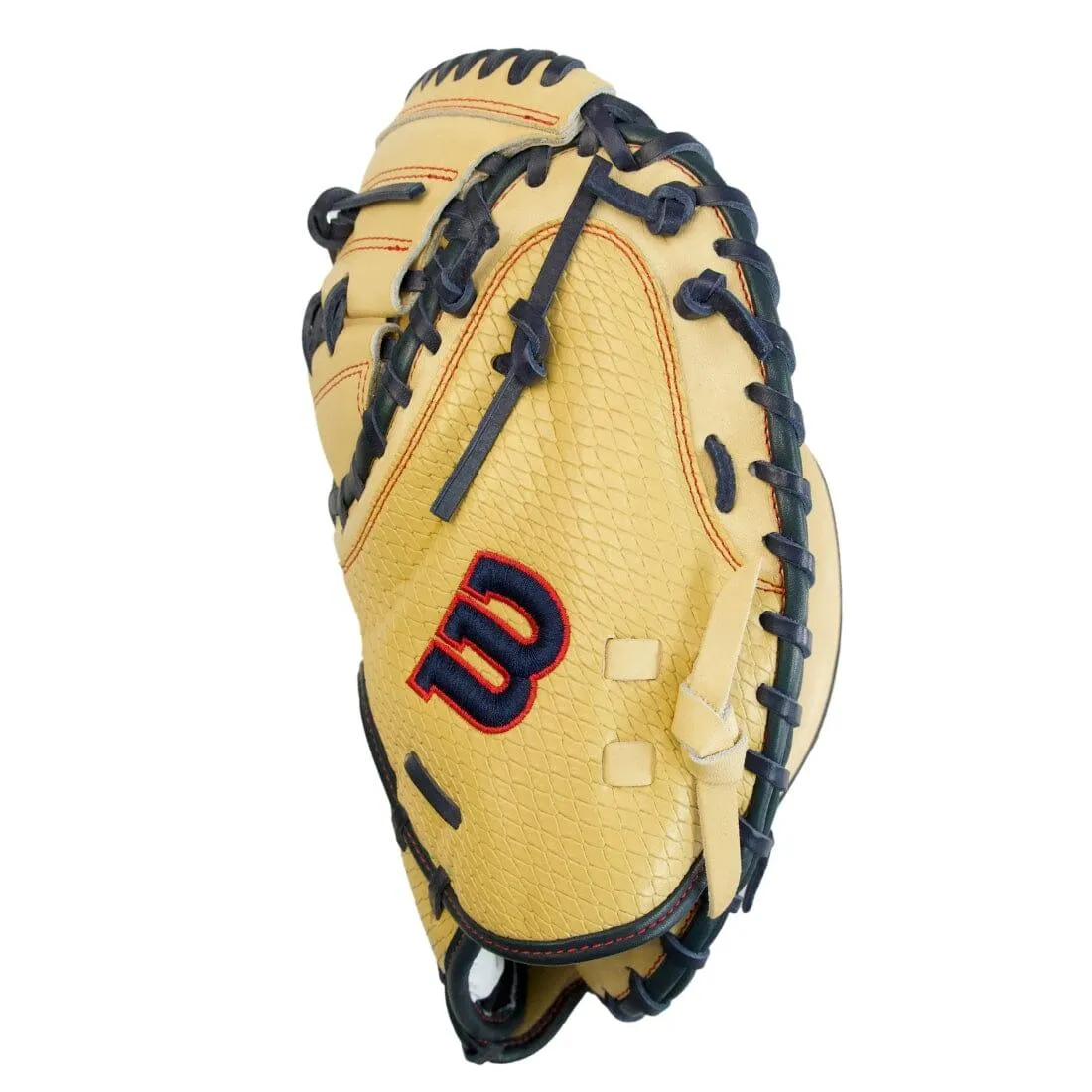 Wilson A2000 CM33 SuperSnakeSkin "Golden Viper" 33" Baseball Catcher's Mitt: Blonde and Navy