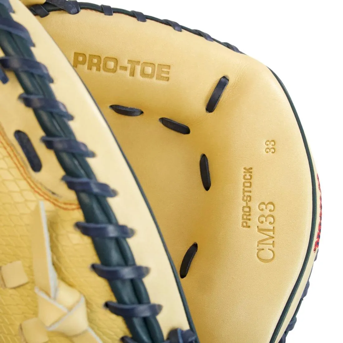 Wilson A2000 CM33 SuperSnakeSkin "Golden Viper" 33" Baseball Catcher's Mitt: Blonde and Navy