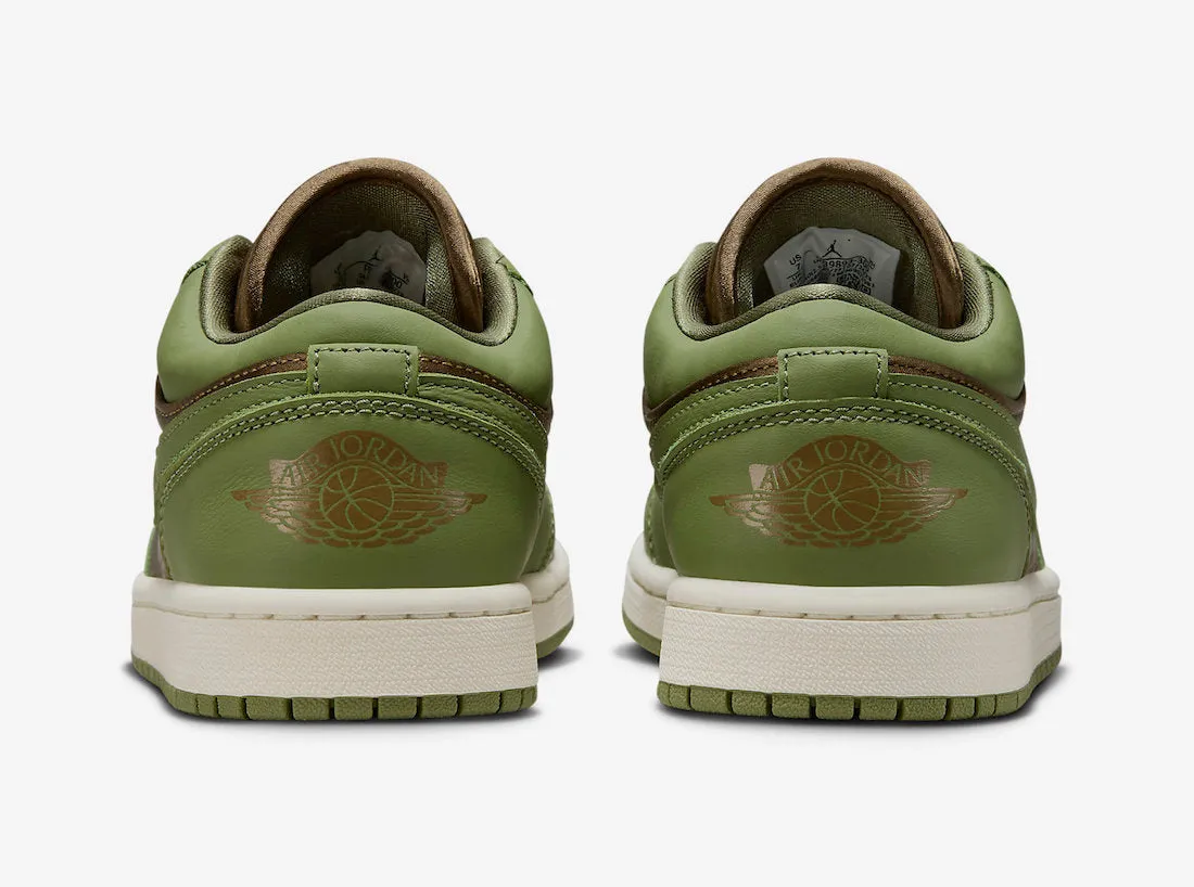 Women's Air Jordan 1 Low SE Brown Kelp Sky J Lt Olive Sail FB9893-300