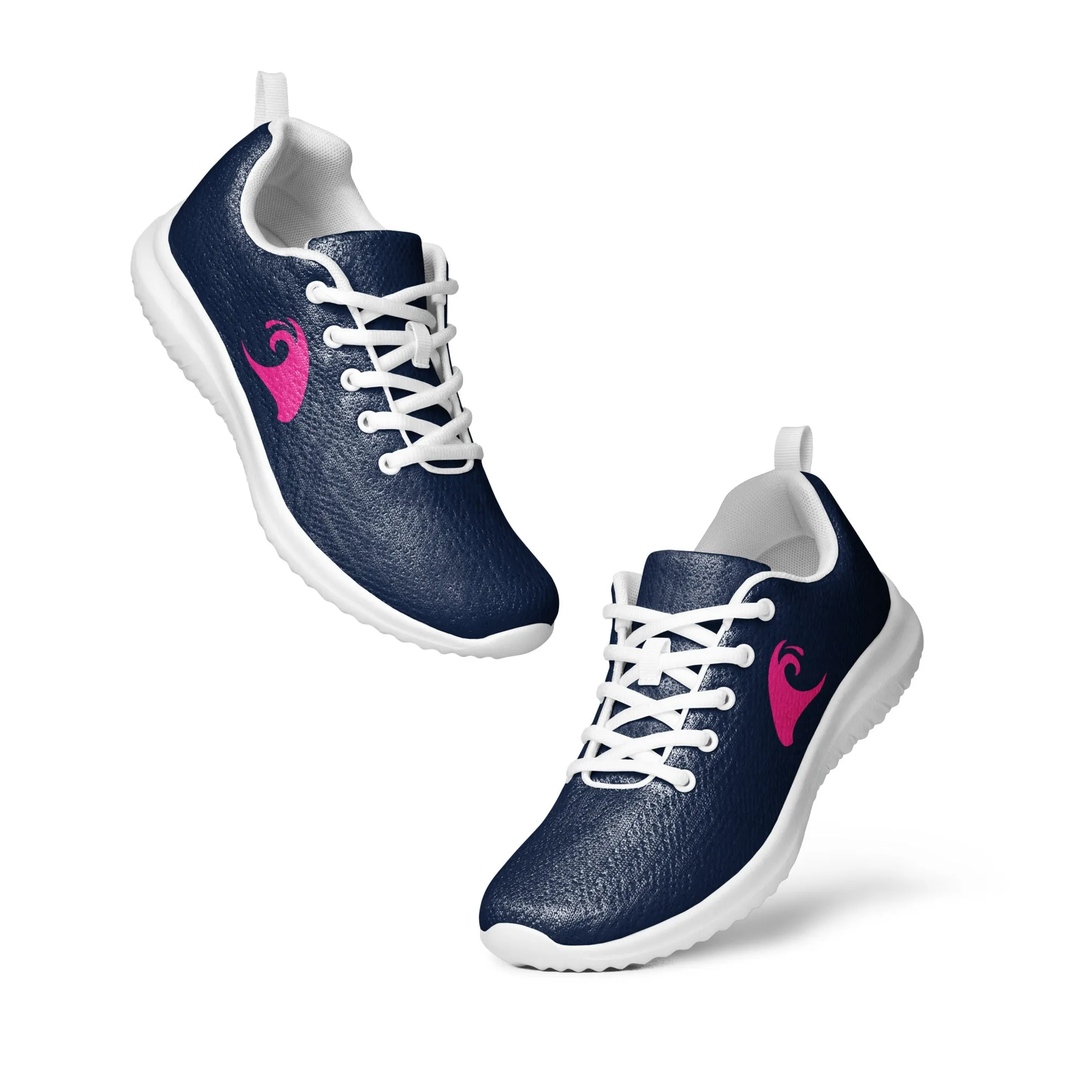 Women’s Navy Blue Athleisure Shoes with Hot Pink Extremely Stoked Epic Wave Logo