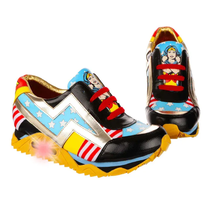 Wonder Woman in Gold/Black/Blue/Yellow by Irregular Choice