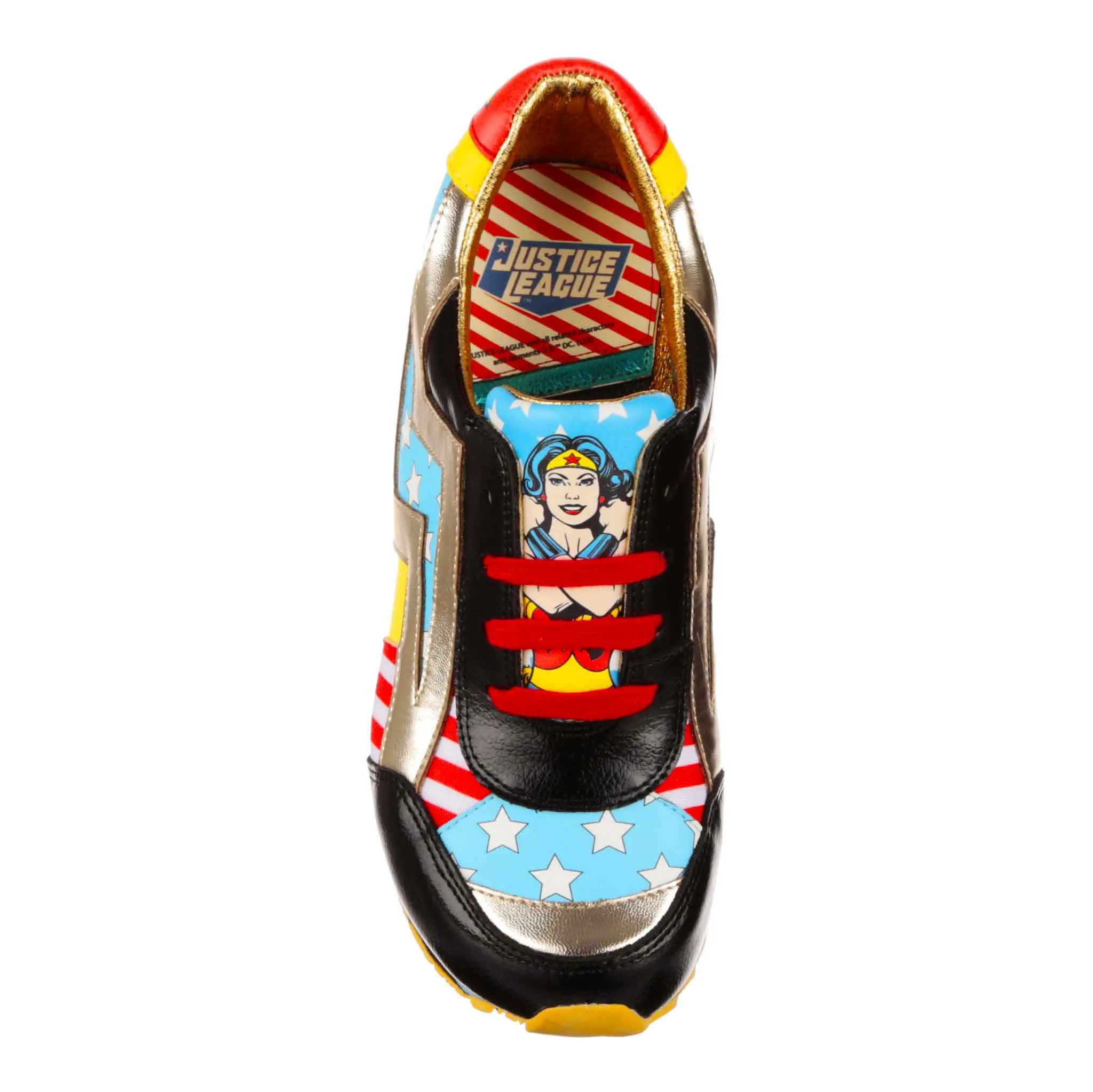 Wonder Woman in Gold/Black/Blue/Yellow by Irregular Choice